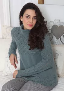 Angora 50 Lace Edged Jumper [KIT-A50-Lace-Jumper]