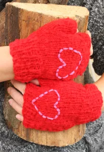 Be Mine Fingerless Mittens Kit