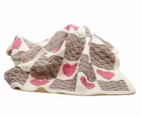 Hearts and Stars Motif Blanket Knitting Kit