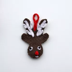 Reindeer Tree Decorations Knitting Kit