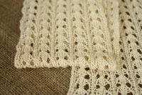 Rib and Lace Skinny Scarf Knitting Kit