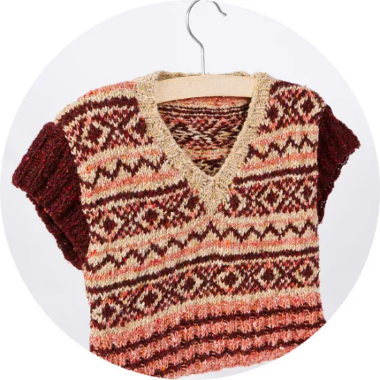 Vintage Fair Isle Peg Bag Knitting Kit - Click Image to Close