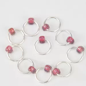 Snag Free Jewel Lace Stitch Markers up to 9mm - set of 10