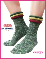 Calzasocks - "Energy" socks with contrast rolled cuff