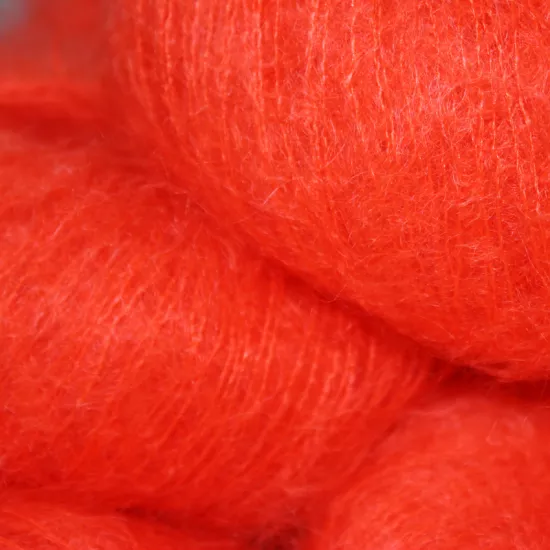 Italian Superfine Kid Mohair - hot orange 25g - Click Image to Close