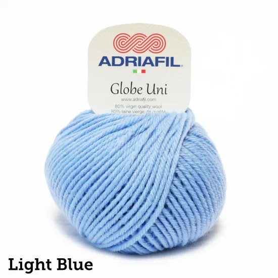 Globe Uni | 50g ball | Aran | 80% Wool | Machine Wash | Perfect for Pom Poms - Click Image to Close