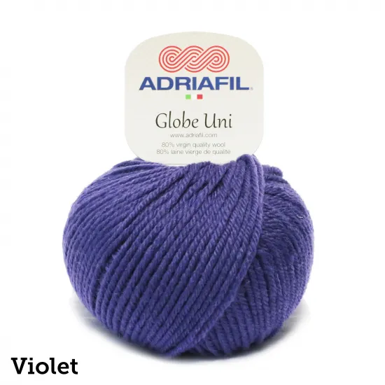 Globe Uni | 50g ball | Aran | 80% Wool | Machine Wash | Perfect for Pom Poms - Click Image to Close