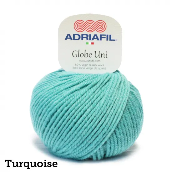 Globe Uni | 50g ball | Aran | 80% Wool | Machine Wash | Perfect for Pom Poms - Click Image to Close