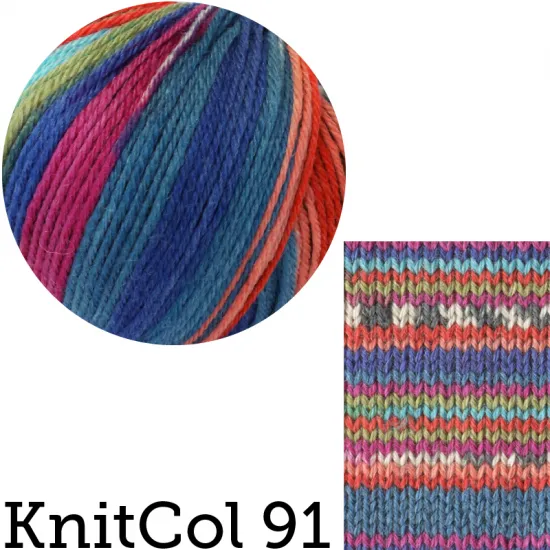 KnitCol | Self Patterning Merino | Jacquard | 50g Ball - Click Image to Close