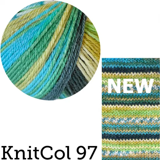 KnitCol | Self Patterning Merino | Jacquard | 50g Ball - Click Image to Close