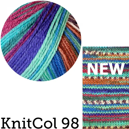 KnitCol | Self Patterning Merino | Jacquard | 50g Ball - Click Image to Close