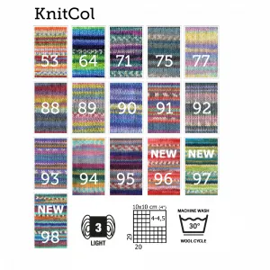 KnitCol | Self Patterning Merino | Jacquard | 50g Ball