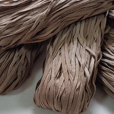 100% Cotton Tape Yarn - Toffee 50g