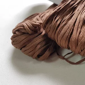 100% Cotton Tape Yarn - rich brown 50g