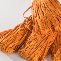 100% Cotton Tape Yarn - tropical orange 50g
