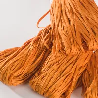 100% Cotton Tape Yarn - tropical orange 50g