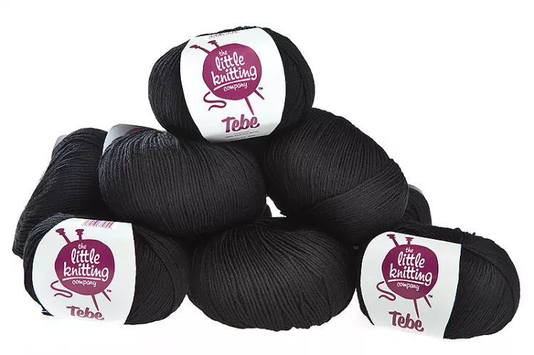 100% Extra Fine Merino Wool - black 50g - Click Image to Close