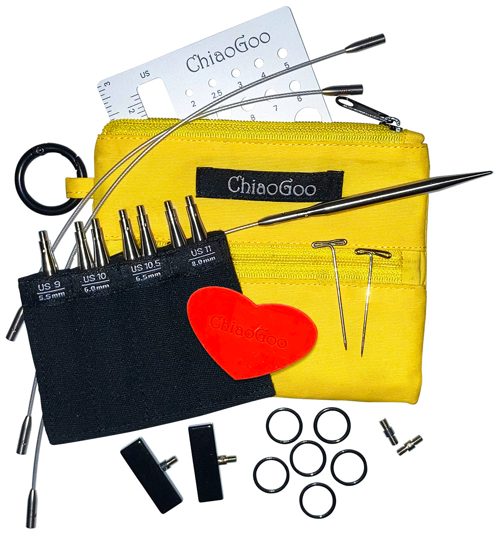 ChiaoGoo TWIST Yellow Shorties Interchangeable Set