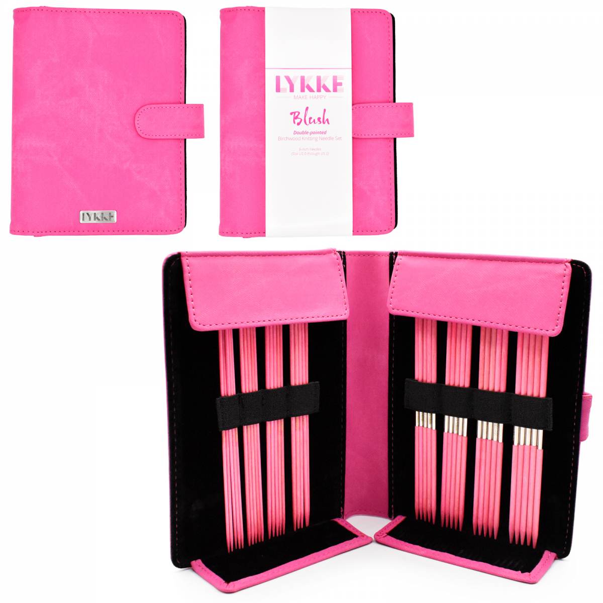 LYKKE 6in (15cm) long Double Pointed Needle Gift Set - Blush