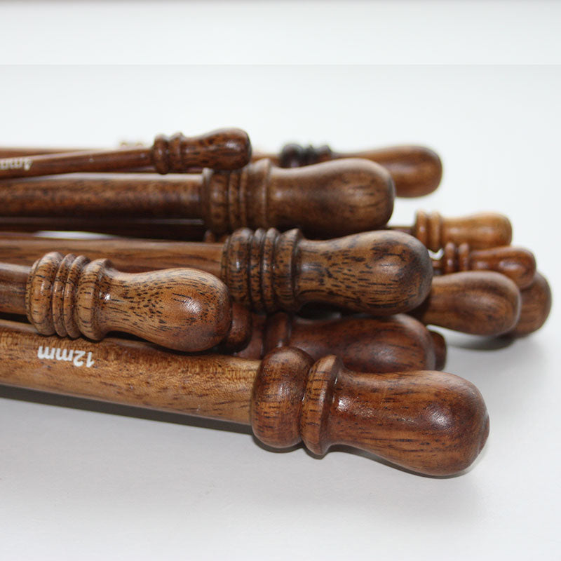 Albizia 16in (40cm) Wooden Straight Knitting Needles