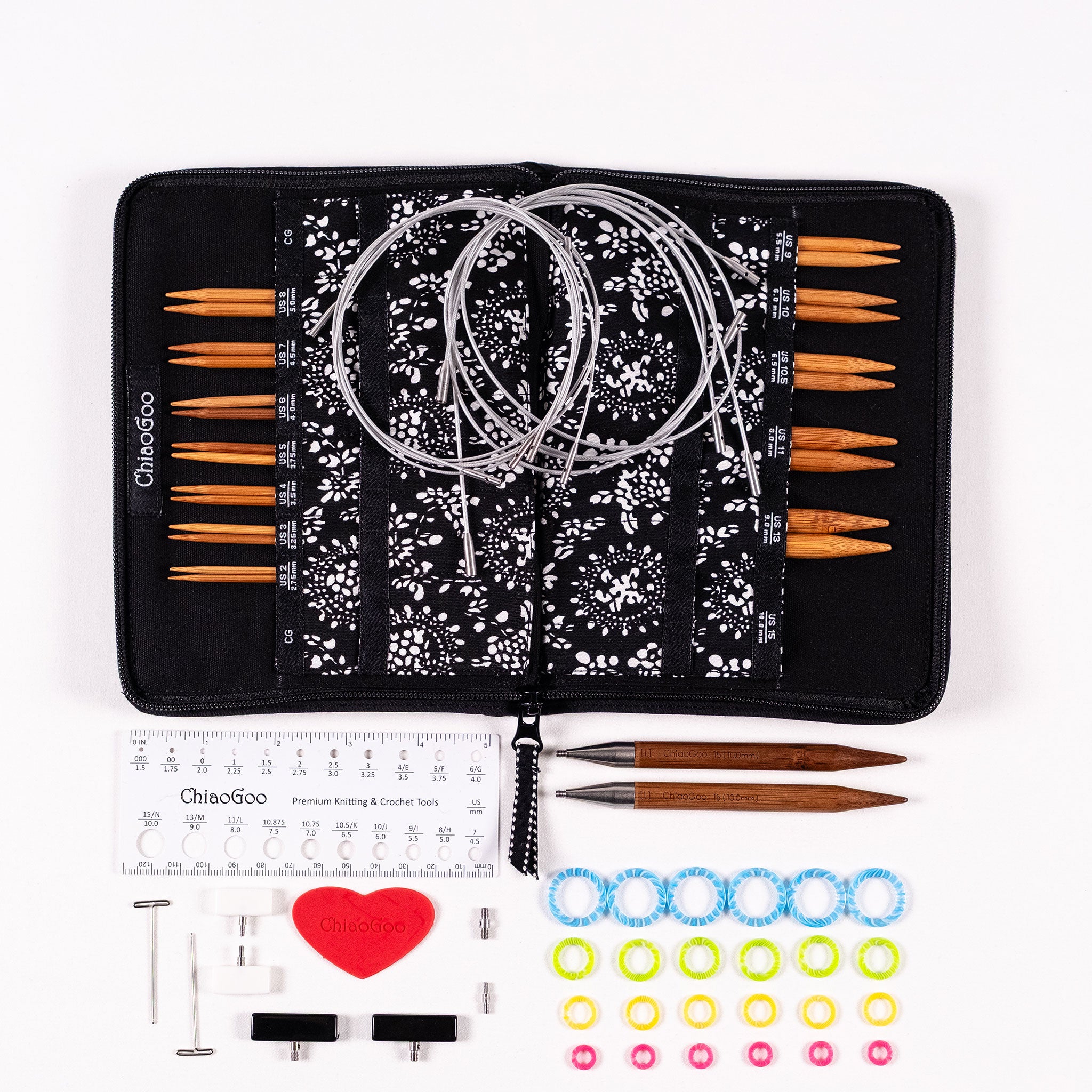 SPIN 5in Complete Set | Bamboo Interchangeable Knitting Needles