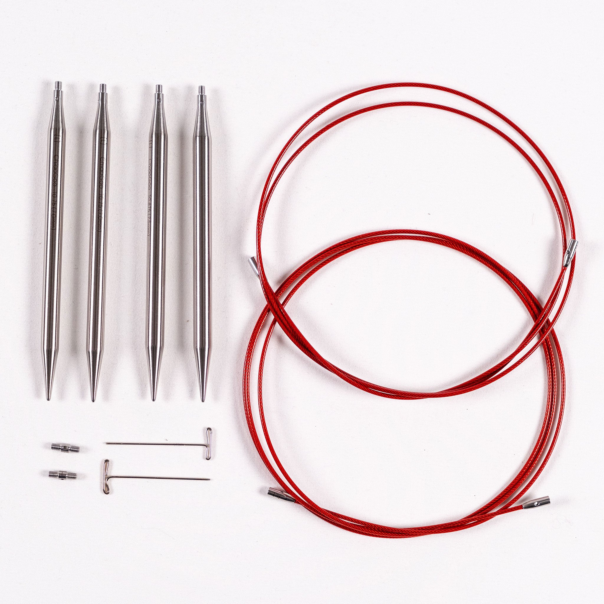 TWIST 5in Large Set | Stainless Steel Interchangeable Knitting Needles