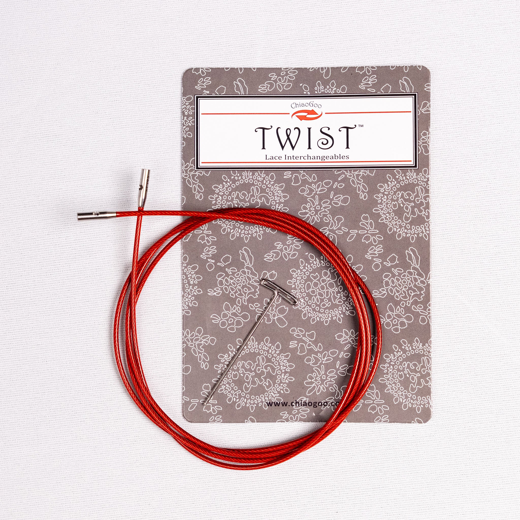 TWIST Red Lace Cables | Interchangeable
