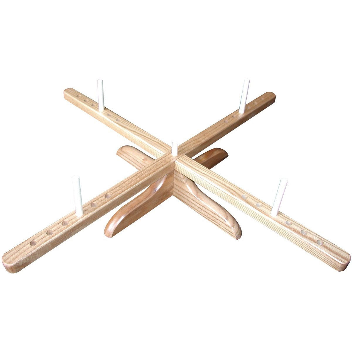 Table top swift - two pieces of wood crossed in middle through a dowel