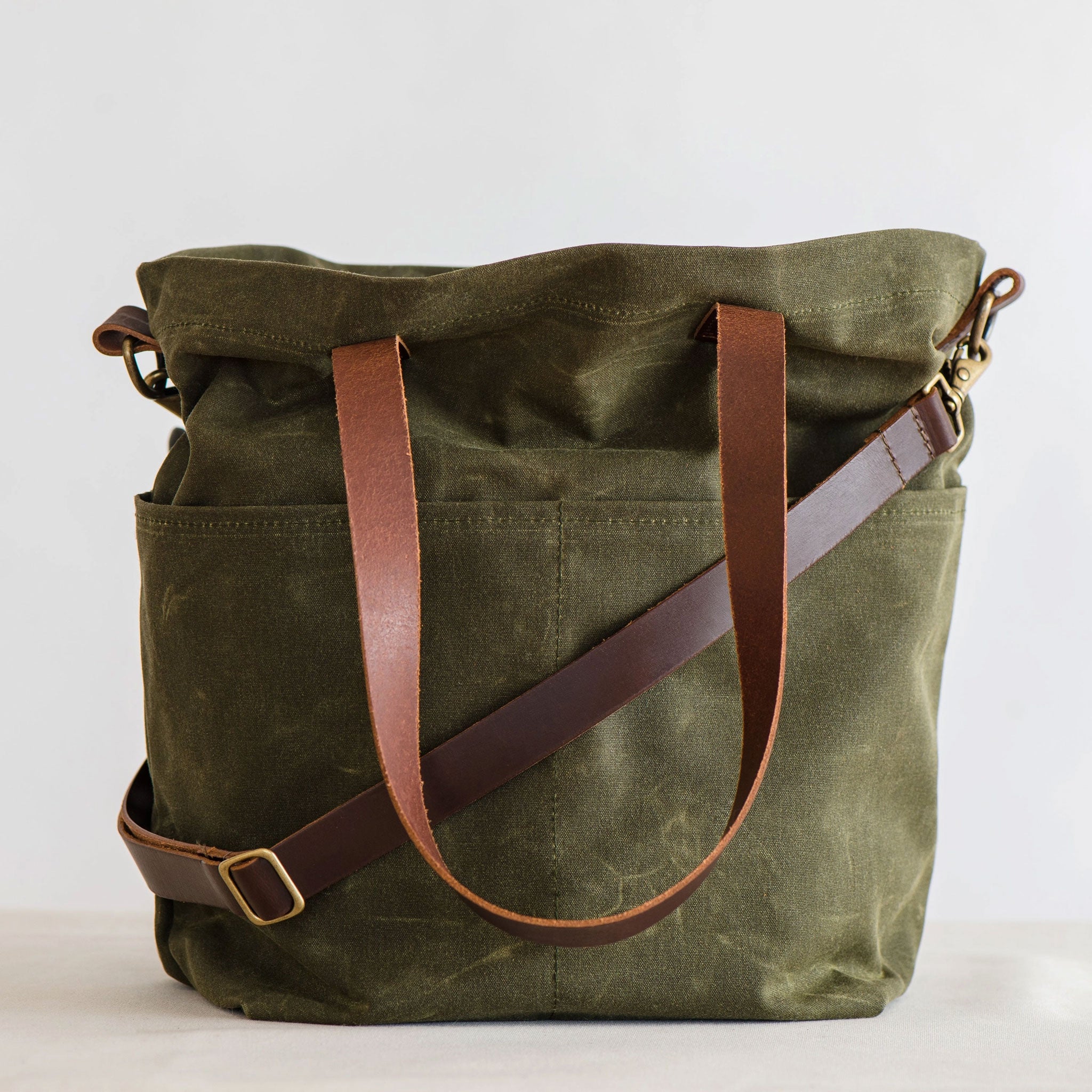 Twig & Horn Waxed Canvas Crossbody Tote | The Little Knitting Company