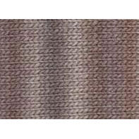 Close up of brown knitted swatch in stocking stitch
