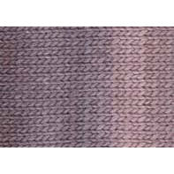 Close up of mauve rose coloured knitted swatch in stocking stitch