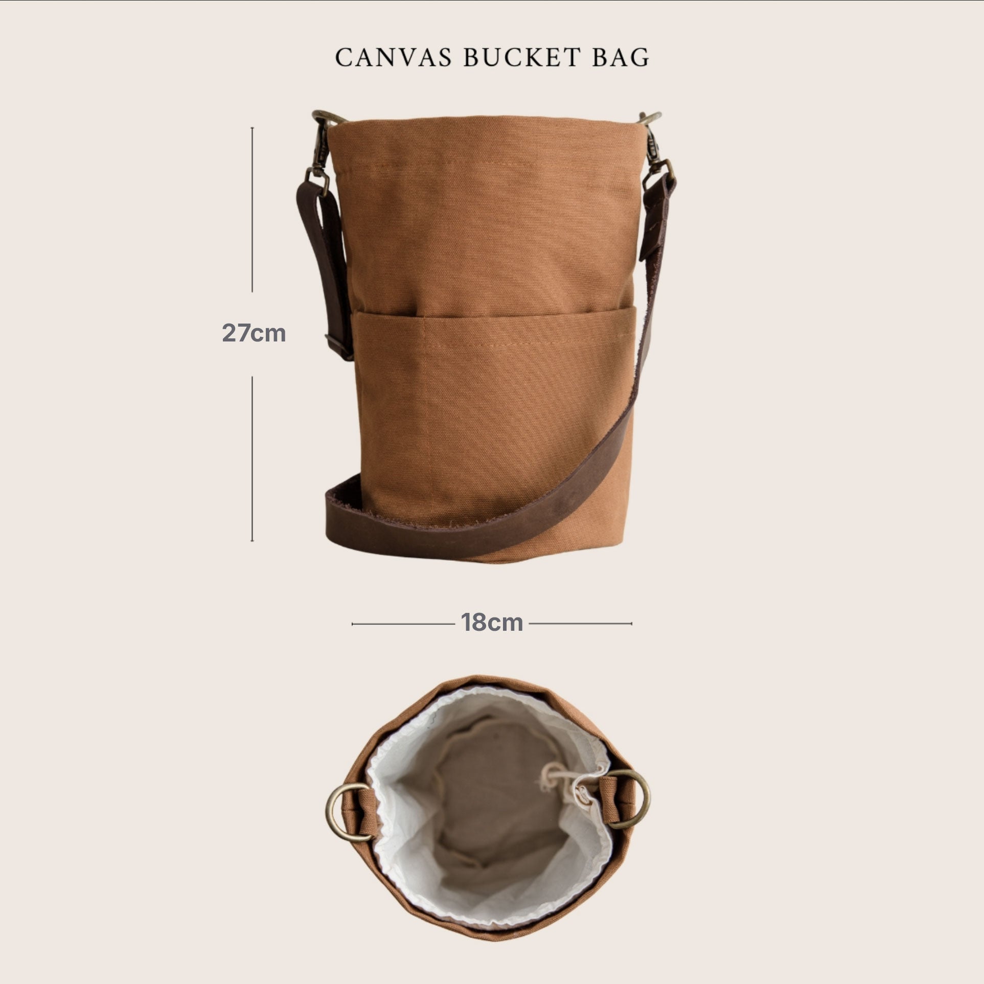 Waxed Canvas Bucket Bag | Knitter Gift