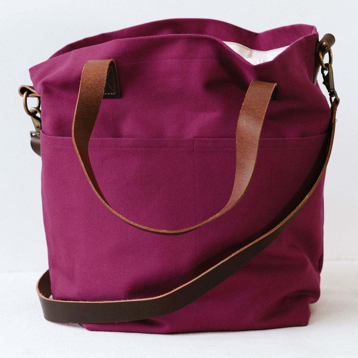 Twig & Horn Canvas Crossbody Project Tote | Knitting Bag
