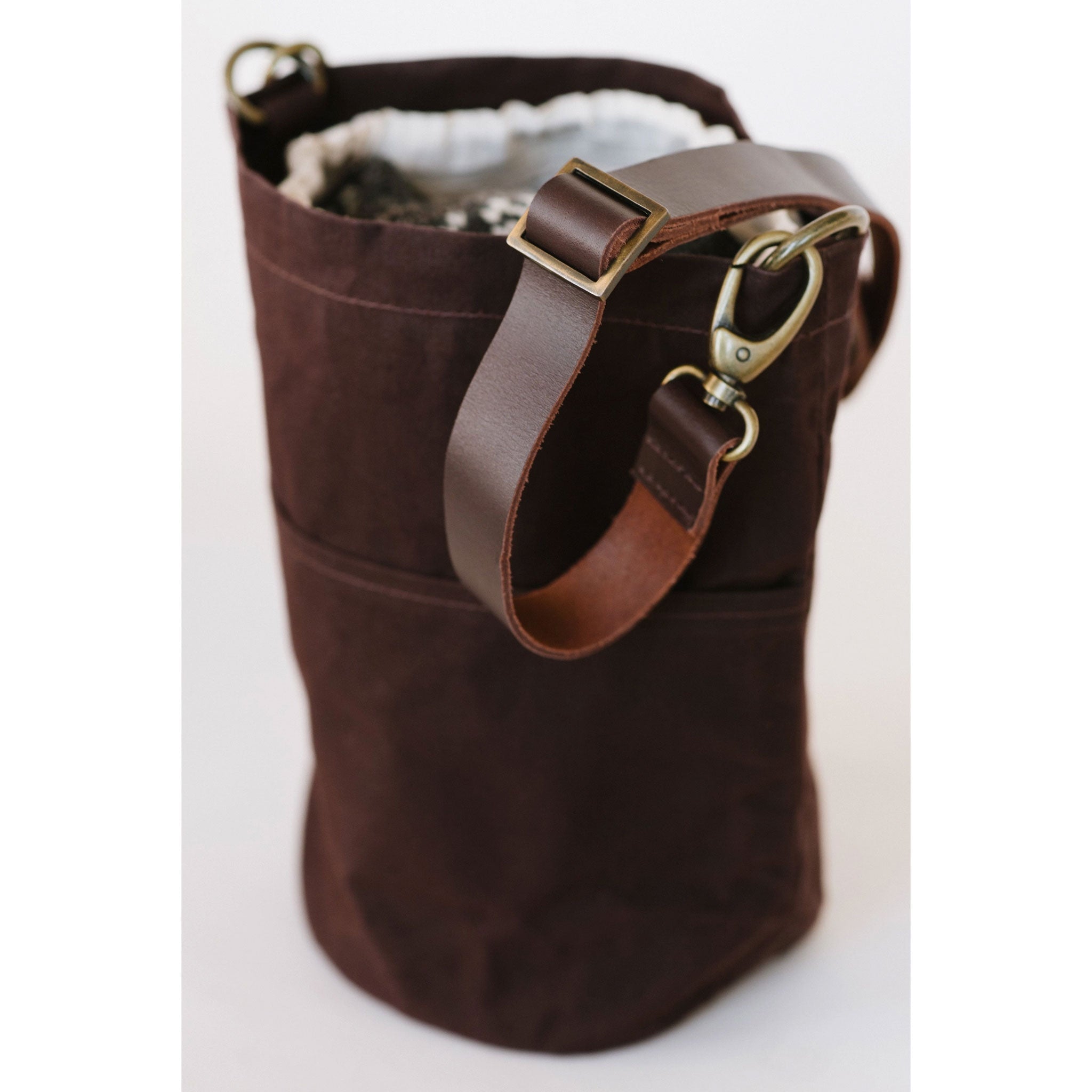 Waxed Canvas Bucket Bag | Knitter Gift
