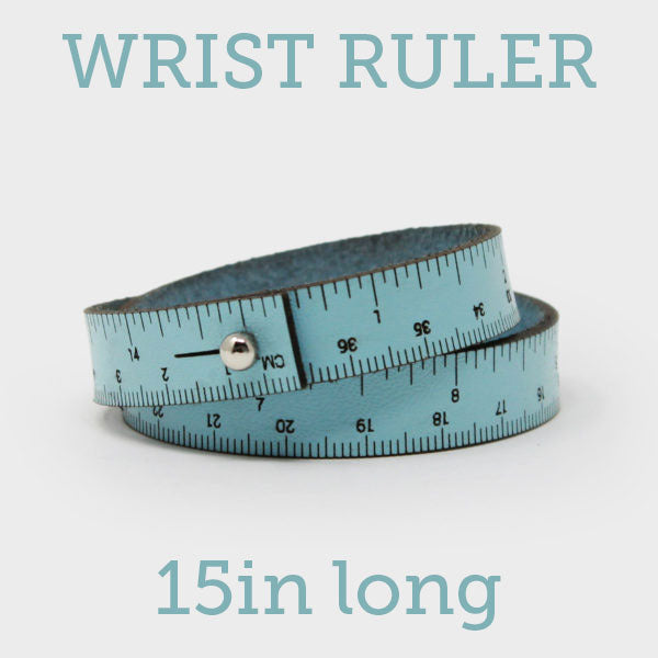 Wrest Ruler WRIST RULER | Leather Tape Measure Bracelet 15in long