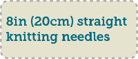 8in long knitting needles